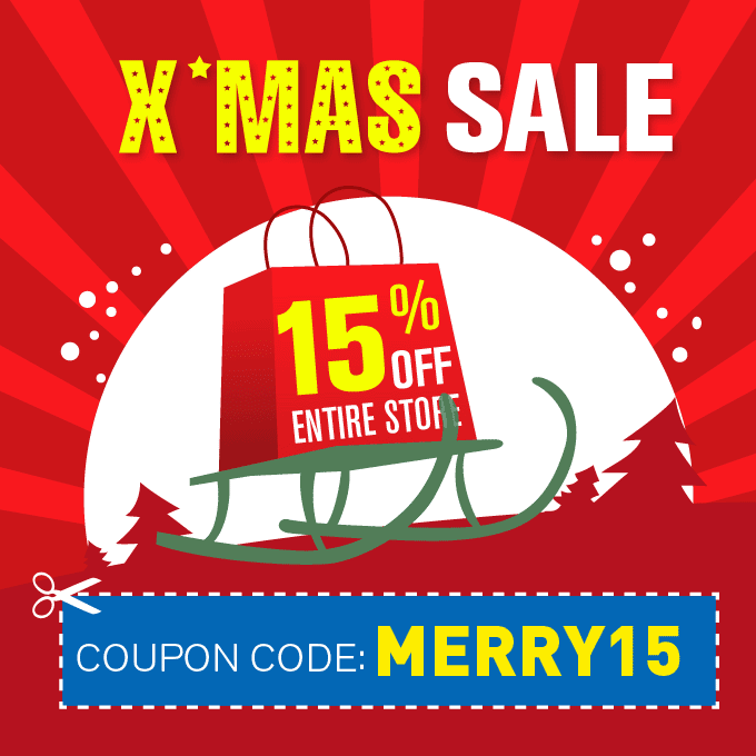 Merry Christmas! 15% off entire store