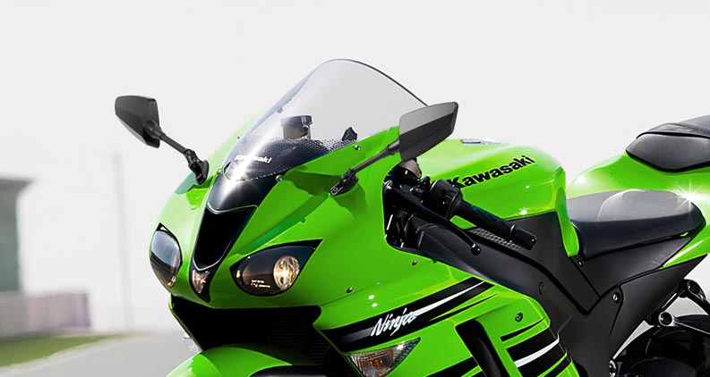 Hawk mirrors on Kawasaki Ninja ZX-6R