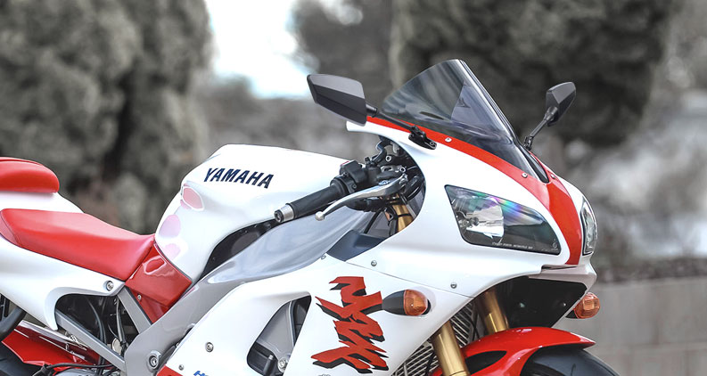 Hawk mirrors on Yamaha YZF R1