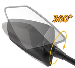 Hawk mirror plate adjustability