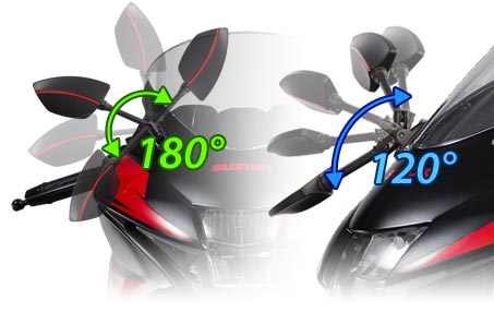 Redline mirrors adjustability