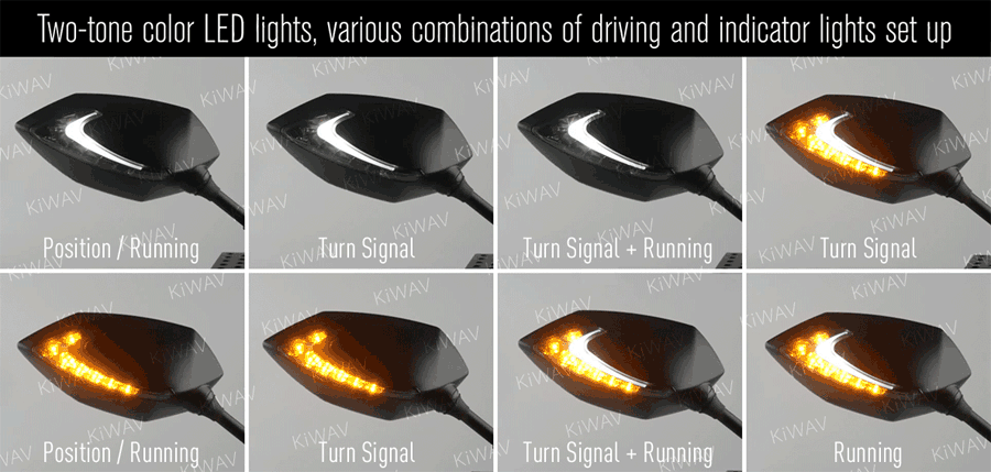 KiWAV Lucifer mirrors LED lights set up - 8 combination