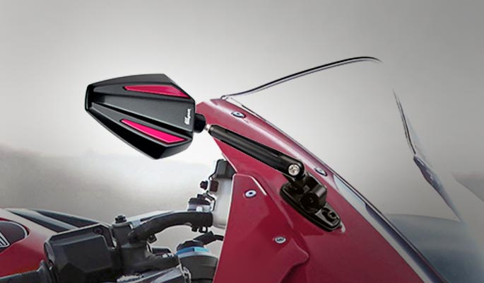 KiWAV Achilles sportsbike motorcycle mirrors