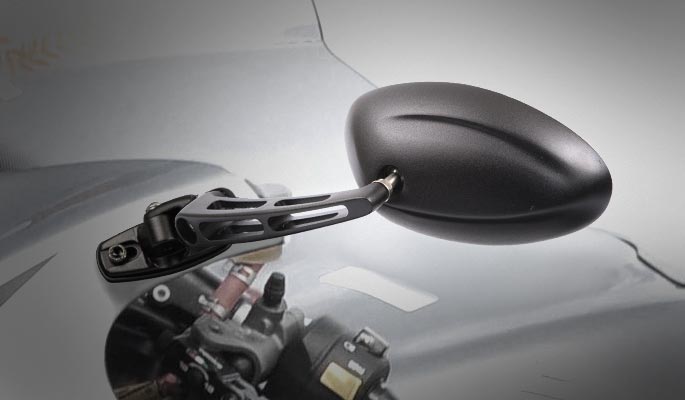 KiWAV Oval MX sportsbike motorcycle mirrors