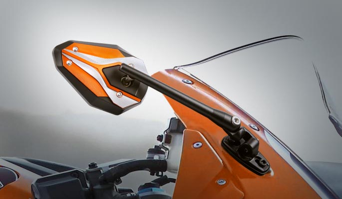 KiWAV ViperII sportsbike motorcycle mirrors
