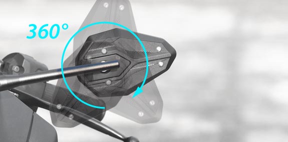KiWAV mirror ball joint adjustability