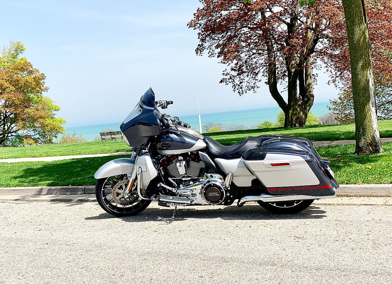 Harley-Davidson Street Glide CVO touring motorcycle — US touring segment sales fell 13 percent in 2025 as heavyweight cruiser demand declined
