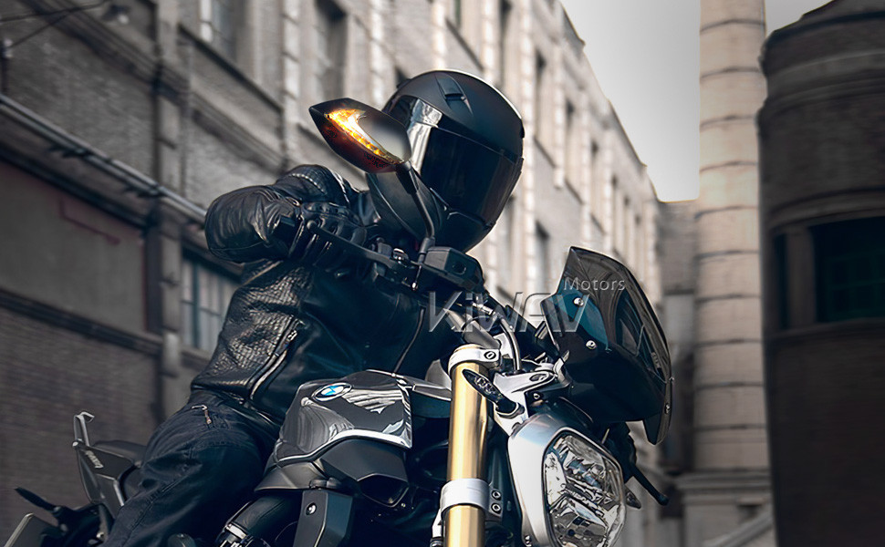 KiWAV dual LED motorcycle mirrors - Lucifer
