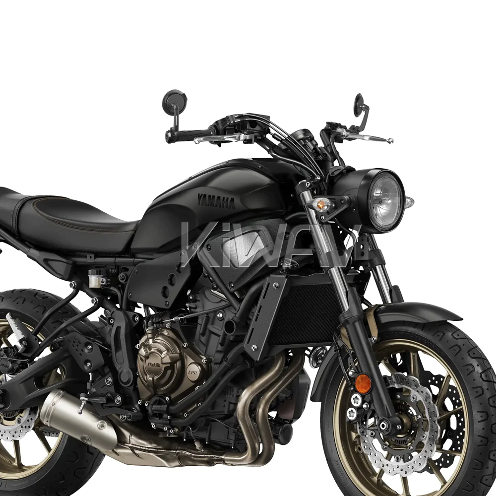 Aura black bar end mirrors on a Yamaha XSR 700