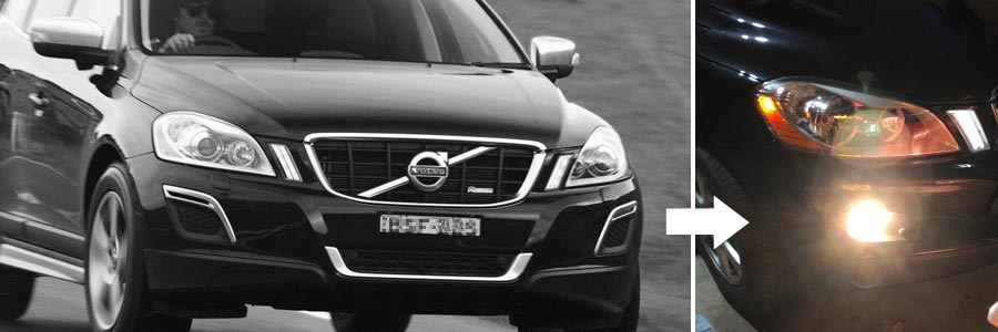 KiWAV NS-15 fog light on the 2012 Volvo XC60