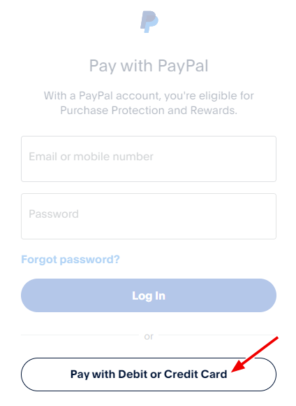 PayPal buttons