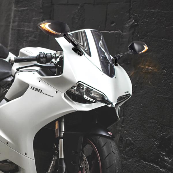 Ducati panigale 899 with Lucifer LED mirrors