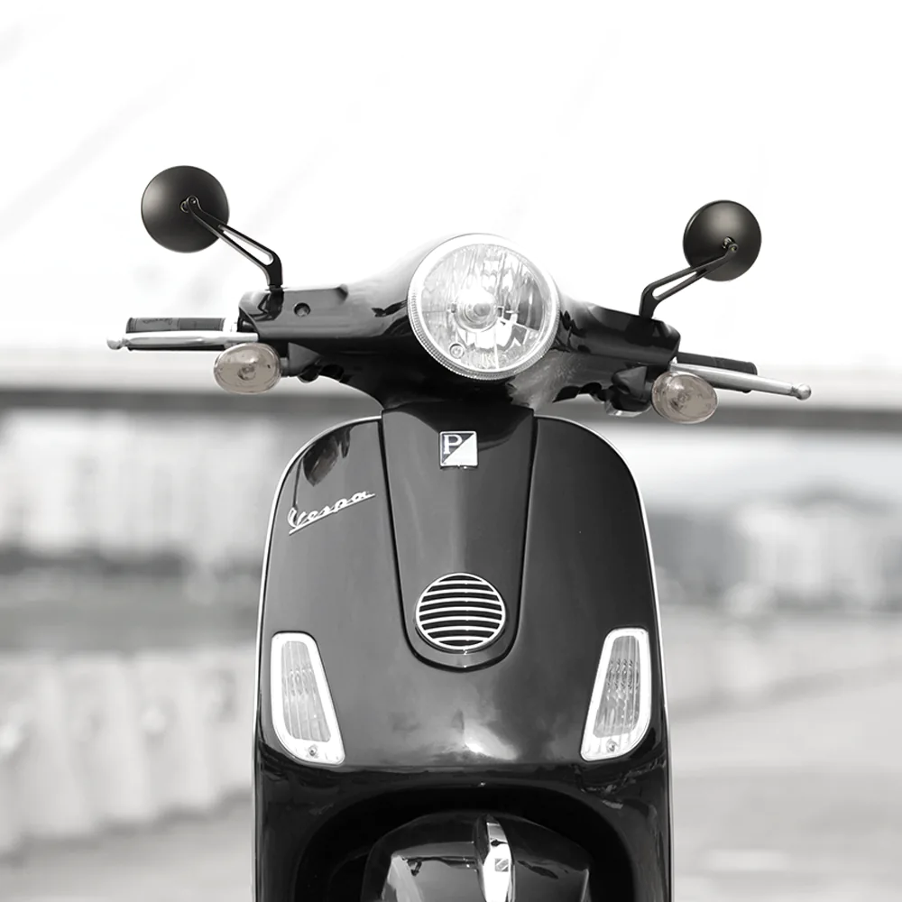 Round motorcycle mirrors Eclipse Classic on Vespa LX 150