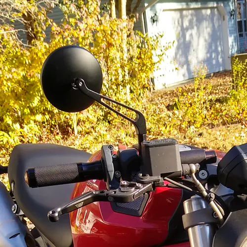 Round motorcycle mirrors Eclipse Classic on Ducati Monster