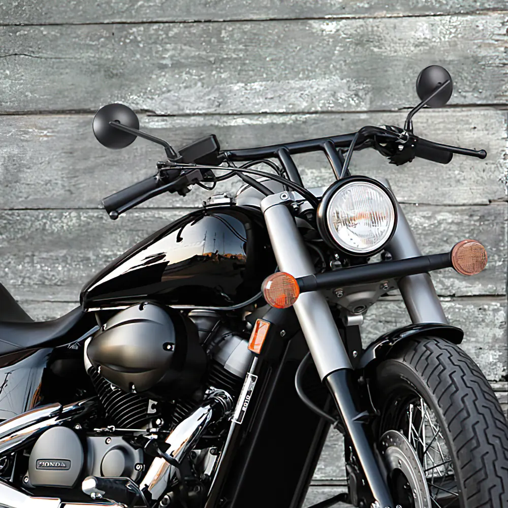 Round motorcycle mirrors Eclipse Classic on Honda Shadow Phantom