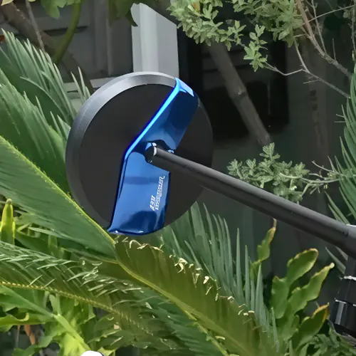 Round motorcycle mirrors Missie blue
