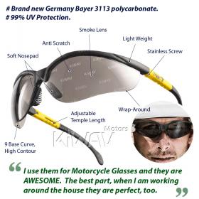eye protection,Safety glasses, protective eyewear, safety spectacles, safety eyewear ( 10-Pack ),outdoor sports eyewear ,protective sports eyewear ,for workout and casual wear ,bicycle eyewear,Cycling eyewear ,impact resistance,Germany new material ,Made